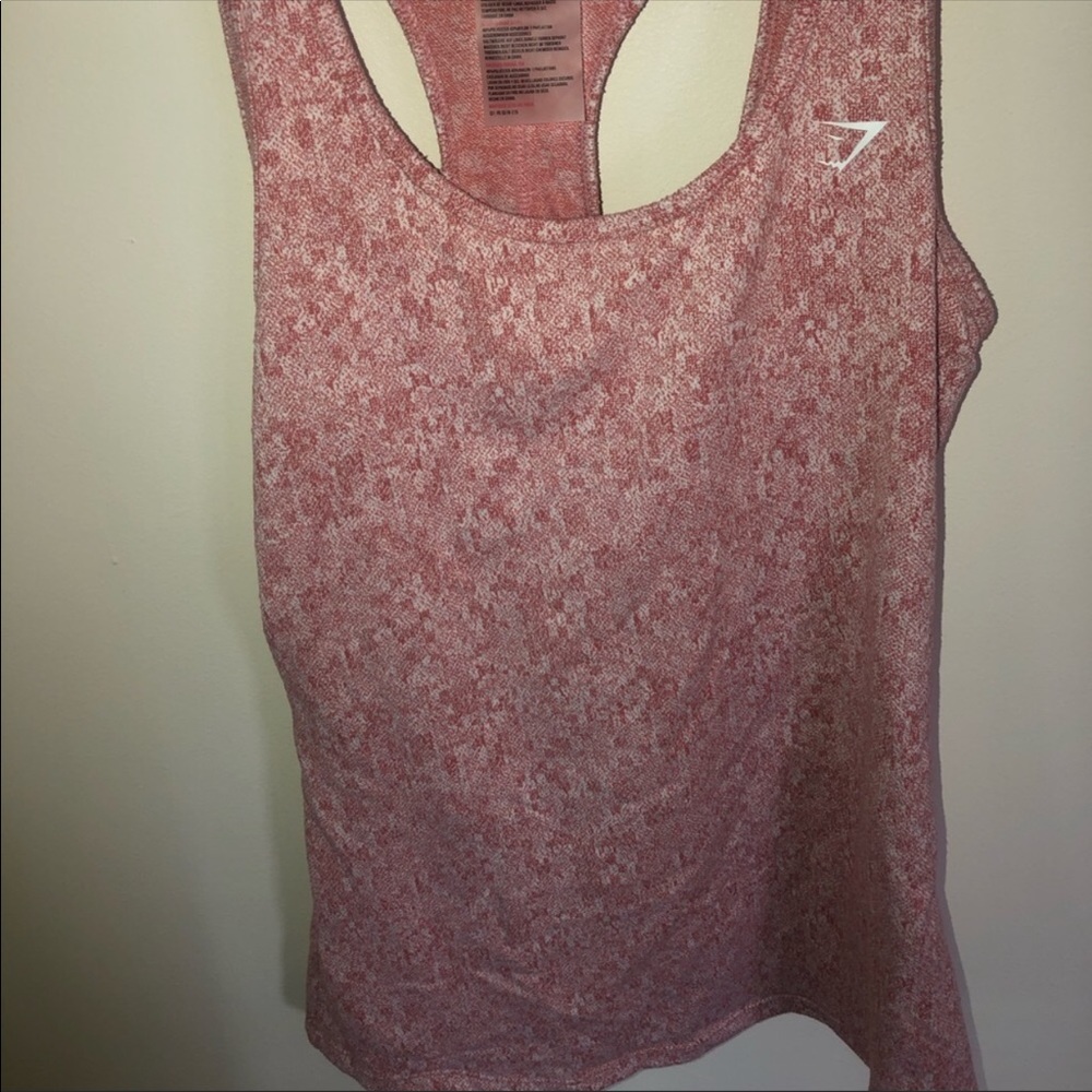 pink fleur workout tank, gymshark